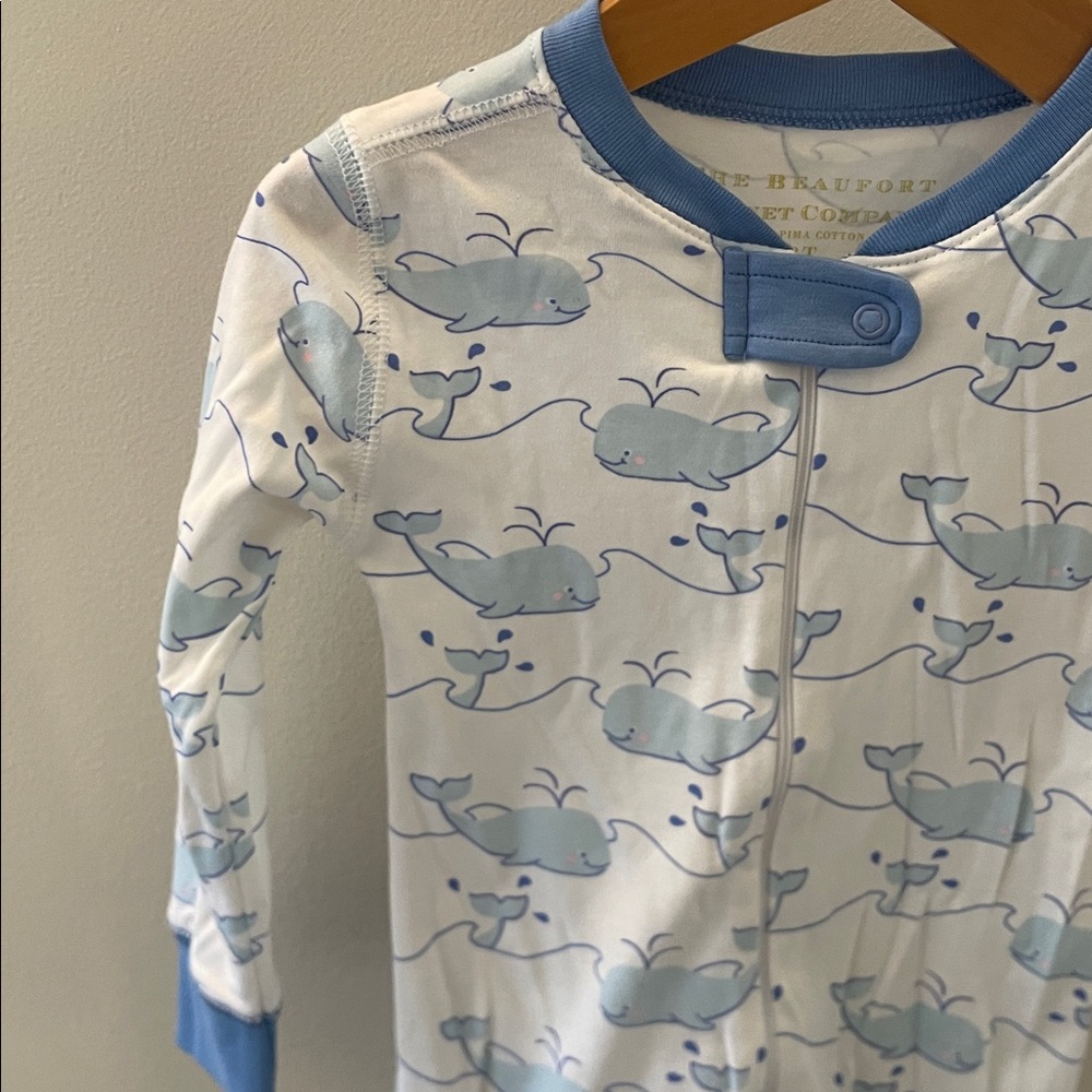 Blue Whale Print Footless Pajama One-Piece TBBC NWT size 3T boy or girl - Picture 2 of 4